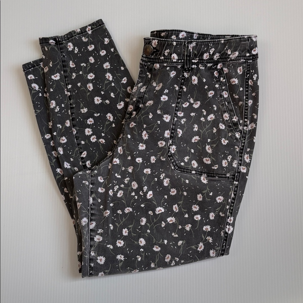 LANE BRYANT DAISY PRINTED SKINNY ANKLE PANTS 16